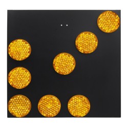 Panou sageata luminoasa LED - 8 lampi de 200 mm diametru - 2200 candele